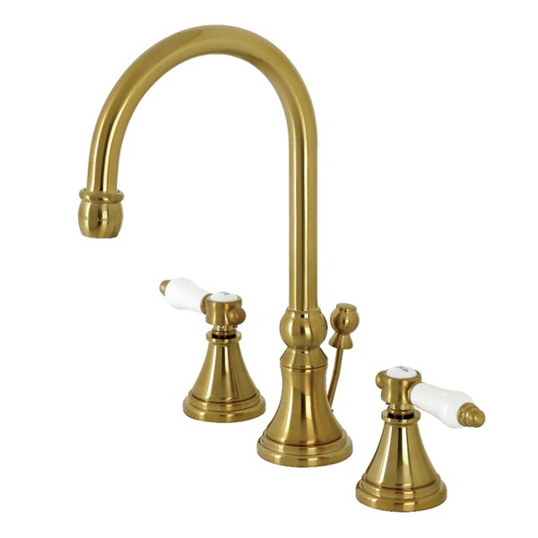 KS2987BPL Bel Air Widespread Bathroom Faucet W/ Brass Pop-Up, Brass